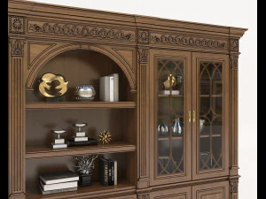 Display Cabinet Classic Style and Decoration 8 3D Model