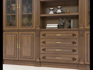 Display Cabinet Classic Style and Decoration 8 3D Model