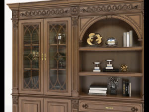 Display Cabinet Classic Style and Decoration 8 3D 모델