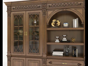 Display Cabinet Classic Style and Decoration 8 3D Model