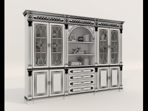 Display Cabinet Classic Style and Decoration 8 3D 모델