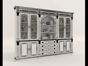Display Cabinet Classic Style and Decoration 8 3D Model