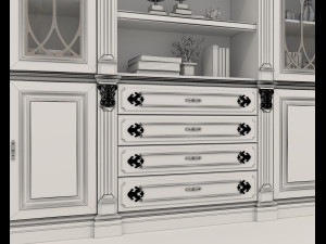 Display Cabinet Classic Style and Decoration 8 3D 모델