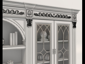 Display Cabinet Classic Style and Decoration 8 3D 모델