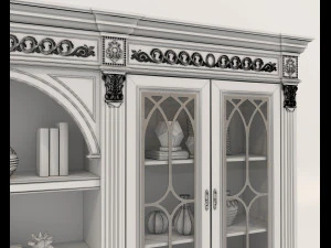 Display Cabinet Classic Style and Decoration 8 3D Model