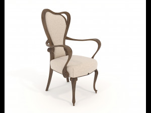 European Style Dining Table and Chairs 17 3D Model