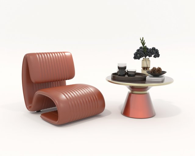 Contemporary Style Coffee Table and Armchair 17 3D-Modell .c4d .max .obj .3ds .fbx .stl .blend 