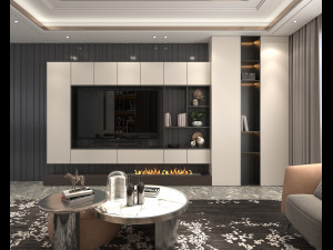 Modern Living Room Scene 4 3D 모델