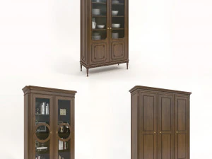 Kollektion von Schr&auml;nken im europ&auml;ischen Stil 3D Modell