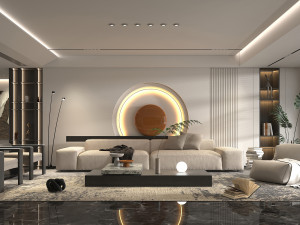 Modern Living Room Scene 5 3D Model