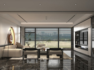 Modern Living Room Scene 5 3D मॉडल