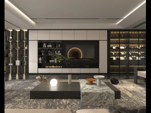 Modern Living Room Scene 5 3D Model