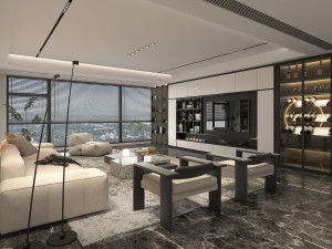Modern Living Room Scene 5 3D मॉडल