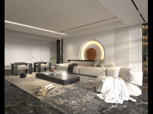 Modern Living Room Scene 5 3D Model