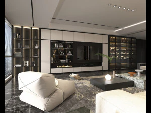 Modern Living Room Scene 5 3D Model