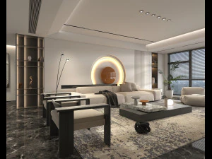 Modern Living Room Scene 5 3D Model