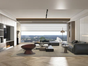 Living Room and Kitchen Scene 2 3D Model