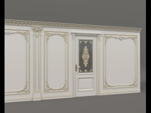 Classic Interior Wall Decoration 14 Model 3D