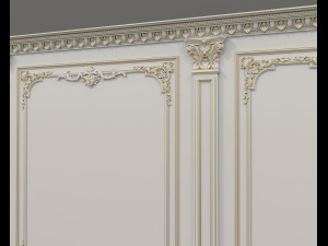 Classic Interior Wall Decoration 14 Model 3D