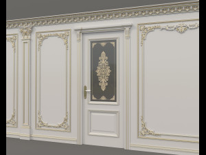 Classic Interior Wall Decoration 14 Model 3D