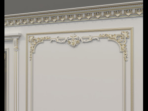 Classic Interior Wall Decoration 14 Model 3D