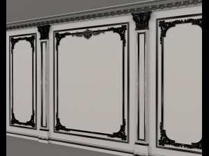 Classic Interior Wall Decoration 14 Model 3D