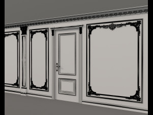 Classic Interior Wall Decoration 14 Model 3D