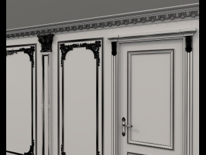 Classic Interior Wall Decoration 14 Model 3D