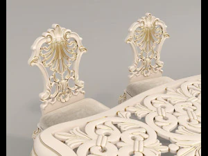 Classic Dining Table and Chairs 22 3D Model