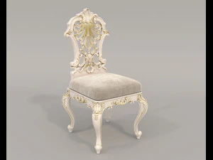 Classic Dining Table and Chairs 22 3D Model