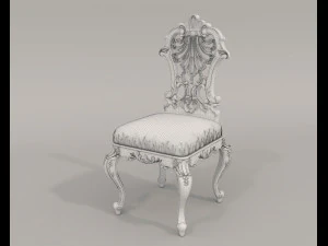 Classic Dining Table and Chairs 22 3D Model