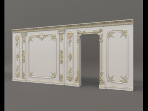 Classic Interior Wall Decoration 15 Model 3D