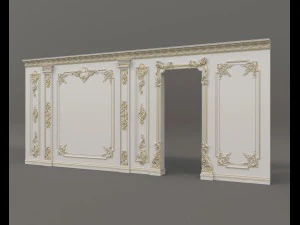 Classic Interior Wall Decoration 15 3D Model