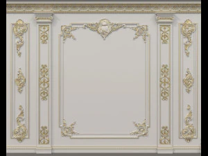 Classic Interior Wall Decoration 15 3D Model