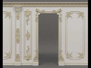 Classic Interior Wall Decoration 15 Model 3D