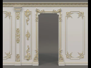 Classic Interior Wall Decoration 15 3D Model