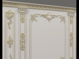 Classic Interior Wall Decoration 15 Model 3D
