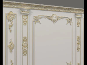 Classic Interior Wall Decoration 15 3D Model