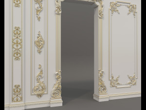 Classic Interior Wall Decoration 15 Model 3D