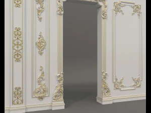 Classic Interior Wall Decoration 15 3D Model