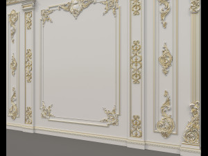 Classic Interior Wall Decoration 15 Model 3D
