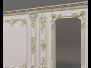 Classic Interior Wall Decoration 15 Model 3D