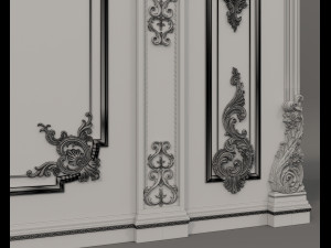 Classic Interior Wall Decoration 15 Model 3D