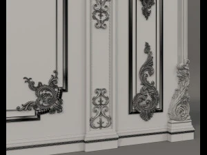 Classic Interior Wall Decoration 15 3D Model