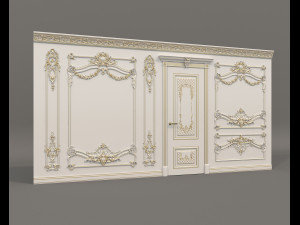 Classic Interior Wall Decoration 16 3D Model