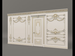 Classic Interior Wall Decoration 16 3D Model