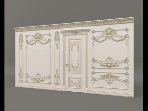 Classic Interior Wall Decoration 16 3D Model