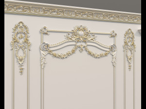 Classic Interior Wall Decoration 16 3D Model