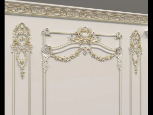 Classic Interior Wall Decoration 16 3D Model