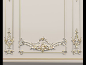 Classic Interior Wall Decoration 16 3D Model